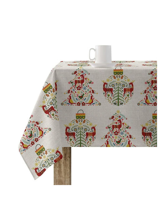 Mauré Christmas Tablecloth Fabric Multicolour L140xW140cm 1pcs