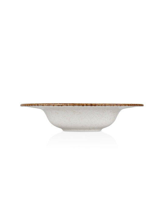 By Bone Plate Soup made of Porcelain White with Diameter 28cm