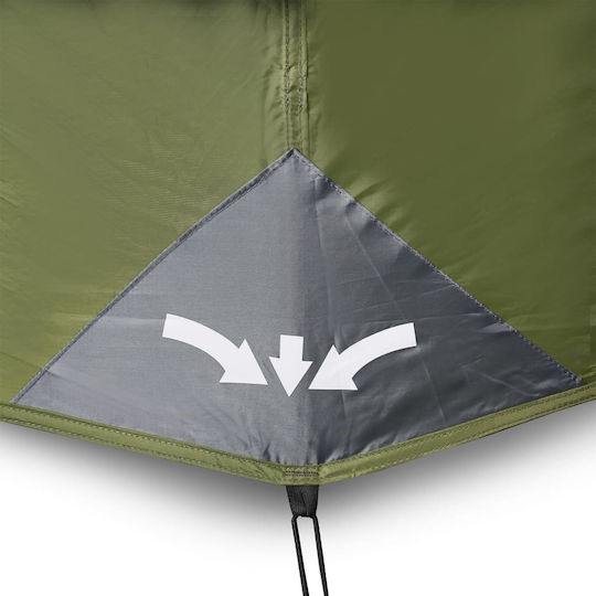 vidaXL Campingzelt Tunnel Grün für 9 Personen 441x288x217cm
