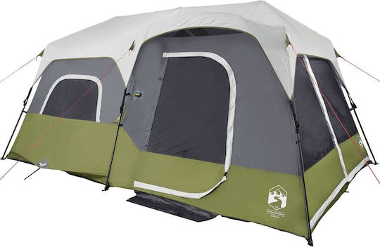 vidaXL Campingzelt Tunnel Grün für 9 Personen 441x288x217cm
