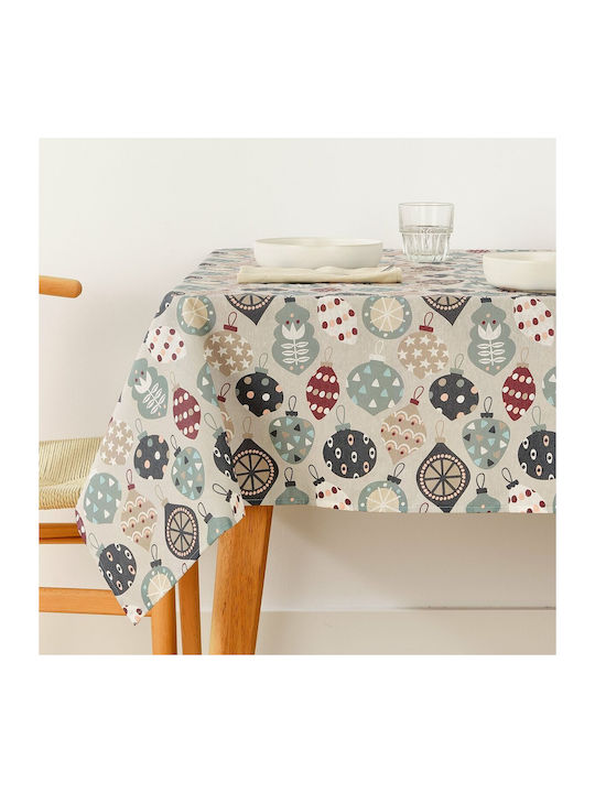 Mauré Christmas Tablecloth Fabric Multicolour L250xW140cm 1pcs