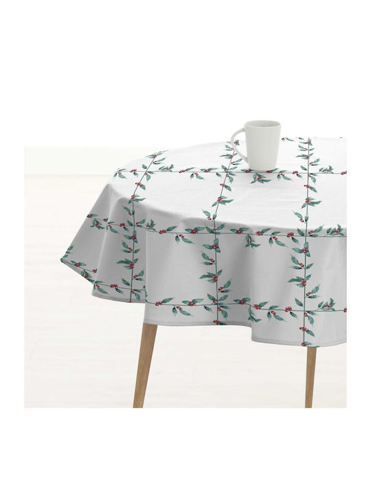 Mauré Christmas Tablecloth Fabric White D100cm 1pcs