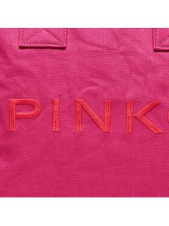 Pinko Γυναικεία Τσάντα Shopper Ώμου Ροζ