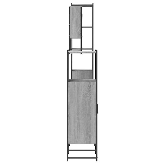 vidaXL Πάγκος με Νιπτήρα & Καθρέπτη Μ60xΒ16xΥ60cm Γκρι