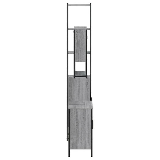 vidaXL Πάγκος με Νιπτήρα & Καθρέπτη Μ60xΒ16xΥ60cm Γκρι