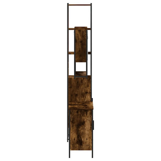 vidaXL Πάγκος με Νιπτήρα & Καθρέπτη Μ60xΒ16xΥ60cm Καφέ