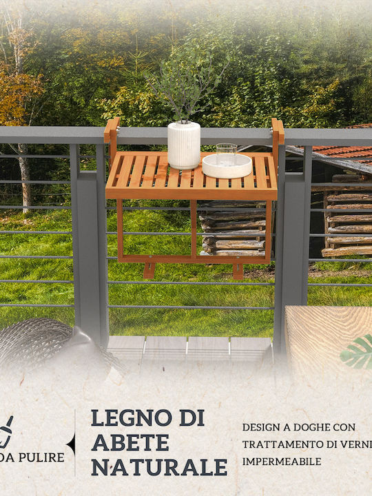 Masă Pentru Spații Mici Exterioare Din Teak Pliabil Teak 60x45x55cm