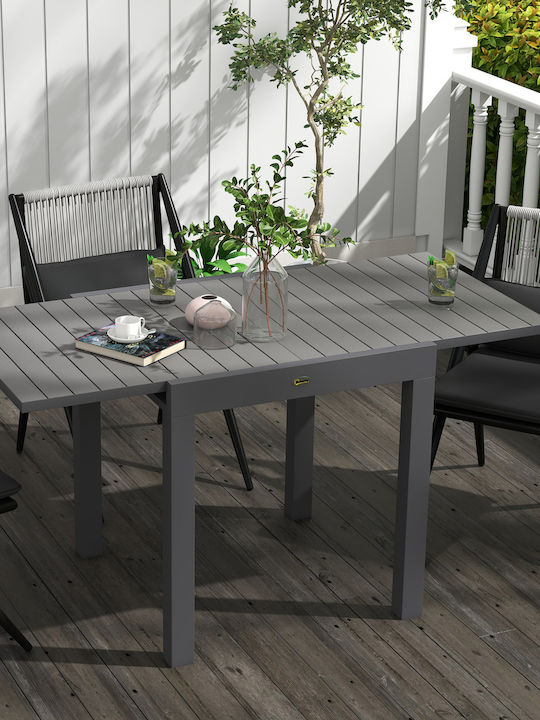 Masa pentru spații exterioare Aluminiu Gri 162x80x75buc