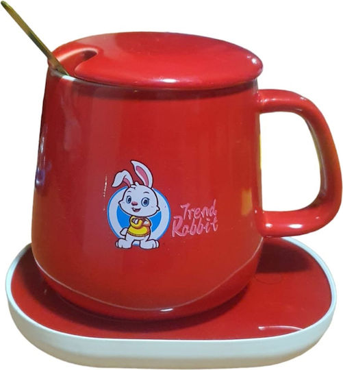 Rabbit Cană Ceramică Roșie 350ml Rabbit Cană Ceramică Roșie 350ml