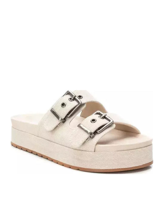 Flache Sandalen für Damen in Beige Farbe