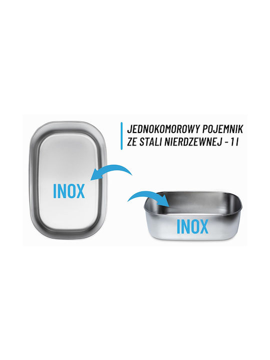 N'Oveen Δοχείο Φαγητού Inox Μπλε 1.1lt