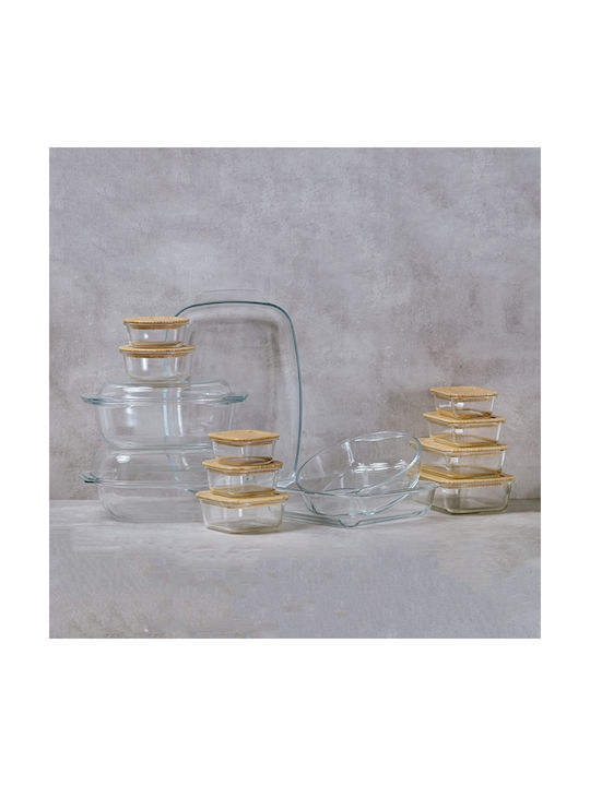 Nava Lunchbox Glas Transparent Geeignet für die Mikrowelle 400ml 1Stück