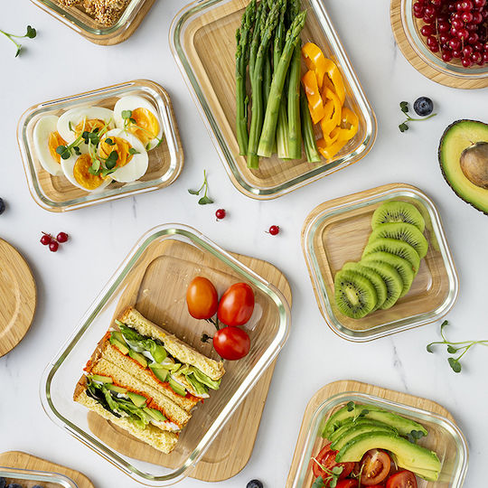 Nava Microwave Glass Lunch Box Transparent 650ml
