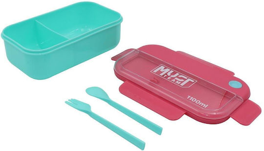 Must Team Lunch Box Pink-Blue 1.1lt Must Team Lunch Box Pink-Blue 1.1lt