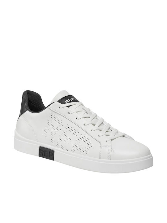 Replay Ανδρικά Sneakers White Black