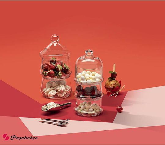 Espiel Villa Patisserie Γυάλινη Εταζέρα 3 Ορόφων Διάφανη