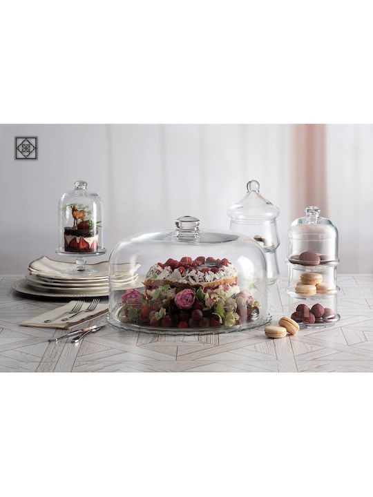 Espiel Villa Patisserie Γυάλινη Εταζέρα 2 Ορόφων Διάφανη Ø8.2xY16cm