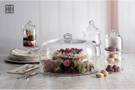 Espiel Villa Patisserie Стъклен Етажерка 2 нива Прозрачна Ø8.2xY16см 1бр