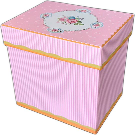 English Floral Flowers Етажерка 2 нива от Порцелан Розов Ø27xY24см 1бр