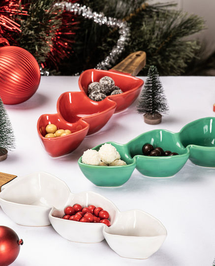 Ladelle Christmas Dessert Tower Stands Porcelain Red