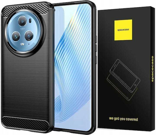 Spacecase Carbon Back Cover Σιλικόνης Μαύρο (Honor Magic5 Pro)