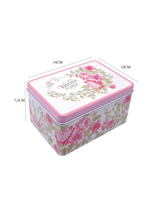 Metallic General Use Box with Lid 14x10x7.3cm