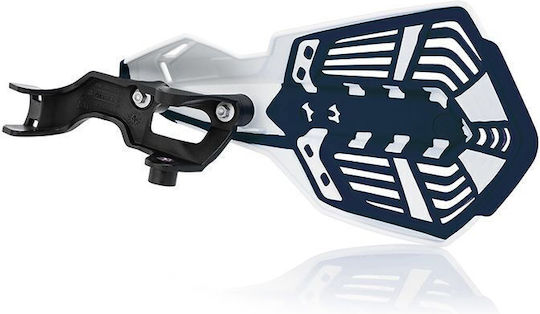 Acerbis Motorcycle Protective Hand Guards in White Colour
