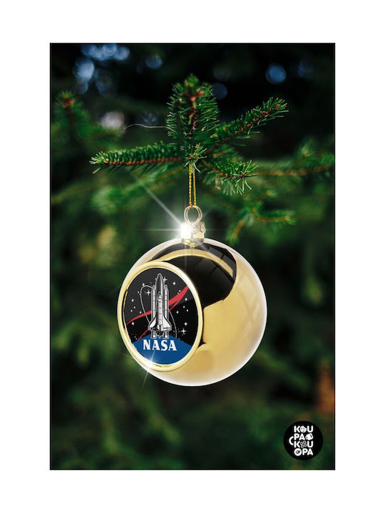 Nasa Badge Weihnachtshänger Kugel Ornament Gold