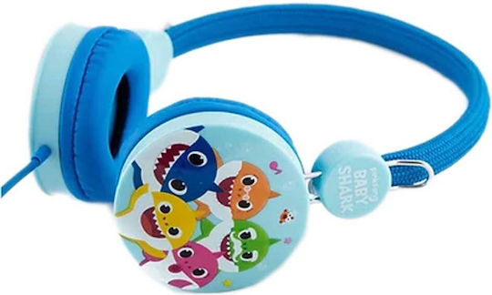 Celly Baby Shark Wired On Ear Headphones Blue