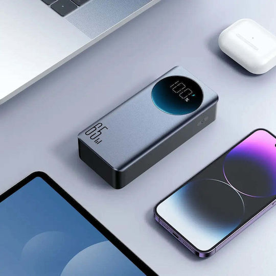 Joyroom JR-PBF05 Външна Батерия 30000mAh 65W с USB-A Изходен Порт и 2 USB-C Изходни Порта Power Delivery Бързо Зареждане PPS Черна