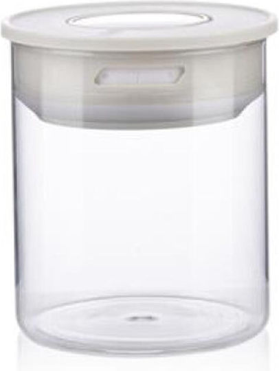 Alpina Appliances General Use Vase with Airtight Lid Glass Transparent 700ml 1 Piece