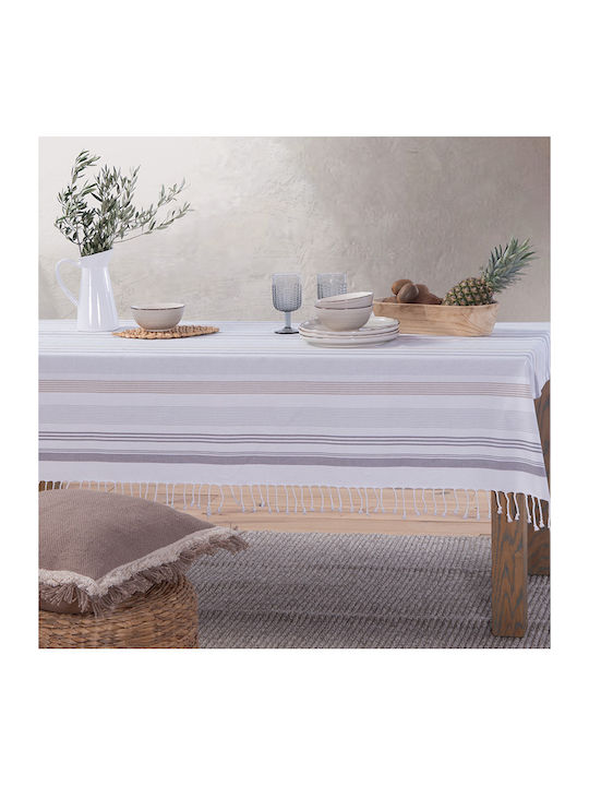 Nef-Nef Homeware Tablecloth Cotton Canfield Grey 140x180cm
