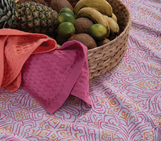 Nef-Nef Homeware Tischtuch Roman Fuchsia 140x140cm