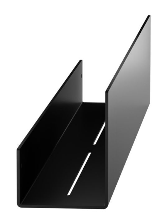 Verdi Wall Mounted Bathroom Shelf Metallic 70x9x12cm Black