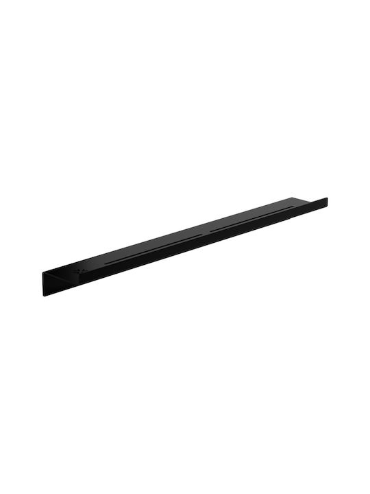 Verdi Wall Mounted Bathroom Shelf Metallic 70x9x7cm Black