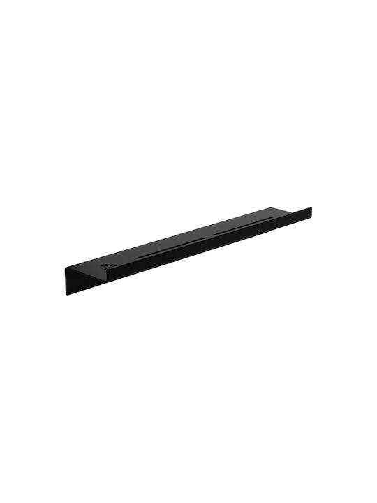 Verdi Επιτοίχια Ραφιέρα Μπάνιου Μεταλλική 50x9x7cm Μαύρη
