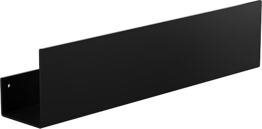 Verdi Стенен Рафт за баня Метален 50x9x12см Черна
