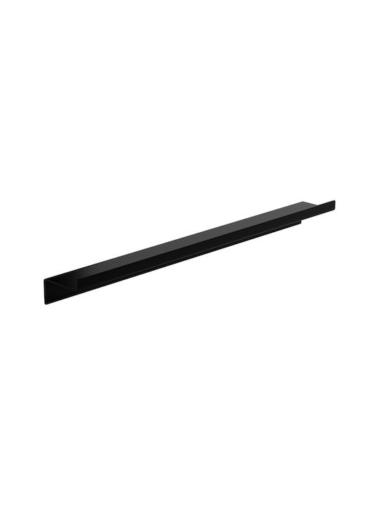 Verdi Wall Mounted Bathroom Shelf Metallic 70x9x7cm Black