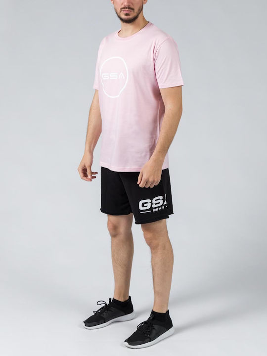 GSA T-shirt Bărbătesc cu Mânecă Scurtă Pink Dusty