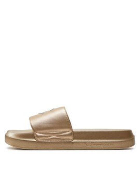 Champion Frauen Flip Flops mit Plattform in Gold Farbe