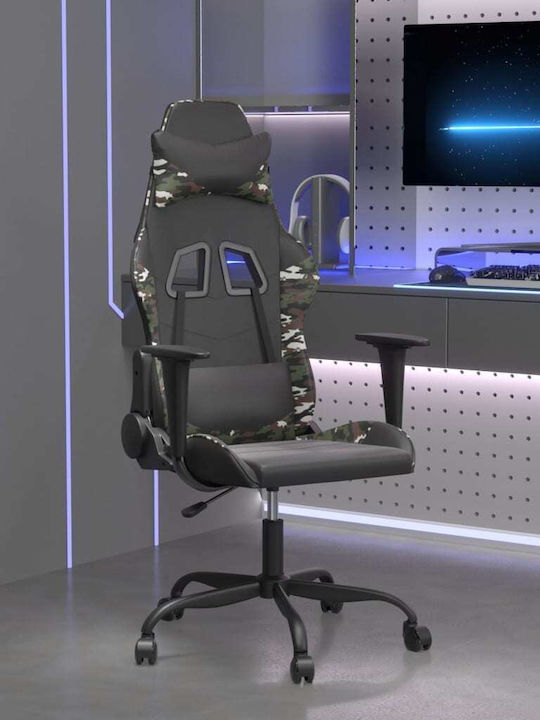 vidaXL 345410 Gaming Chair with Adjustable Arms Army Green
