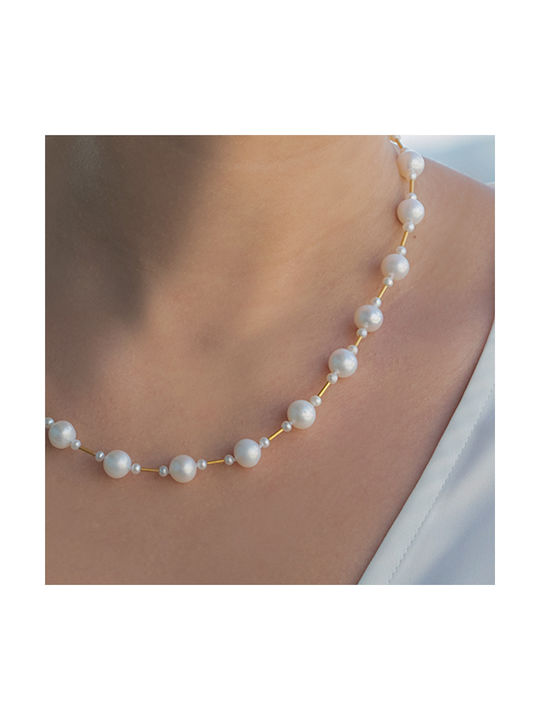 Margaritari Necklace from Gold 22K with Pearls