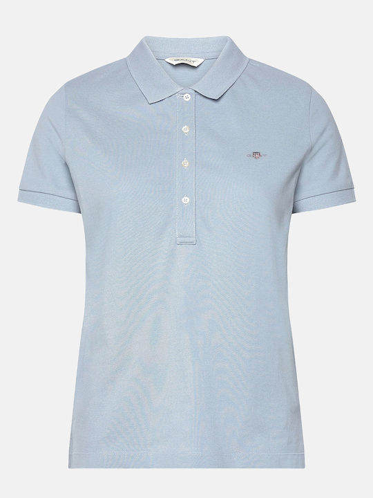 Women's Polo Blouse Short Sleeve Blue
