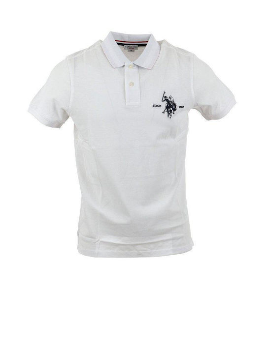 U.S. Polo Assn. 41029 Men's Short Sleeve Blouse Polo WHITE