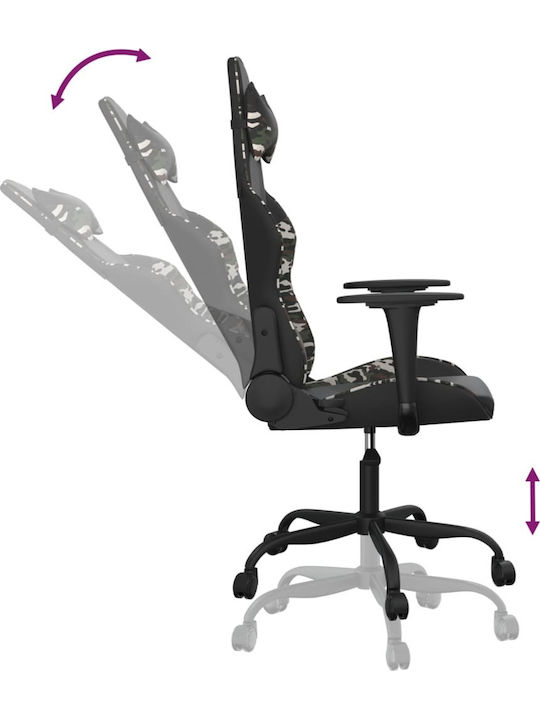 vidaXL 3143652 Καρέκλα Gaming Δερματίνης με Ρυθμιζόμενα Μπράτσα Army Green