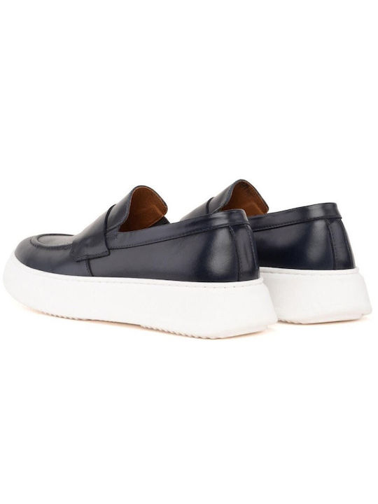 Men's Leather Loafers Blue