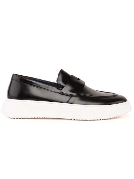 Δερμάτινα Ανδρικά Loafers σε Μαύρο Χρώμα