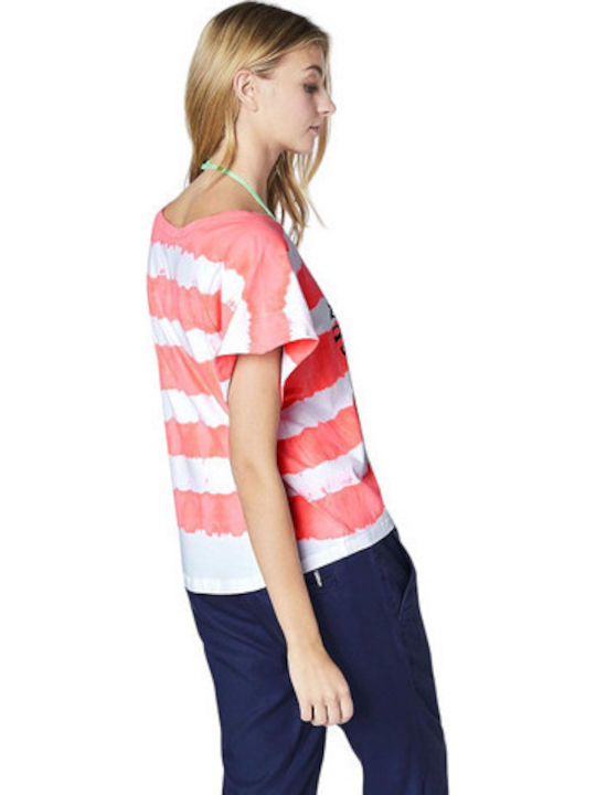Damen Sommer Bluse Ärmellos Gestreift Weiß