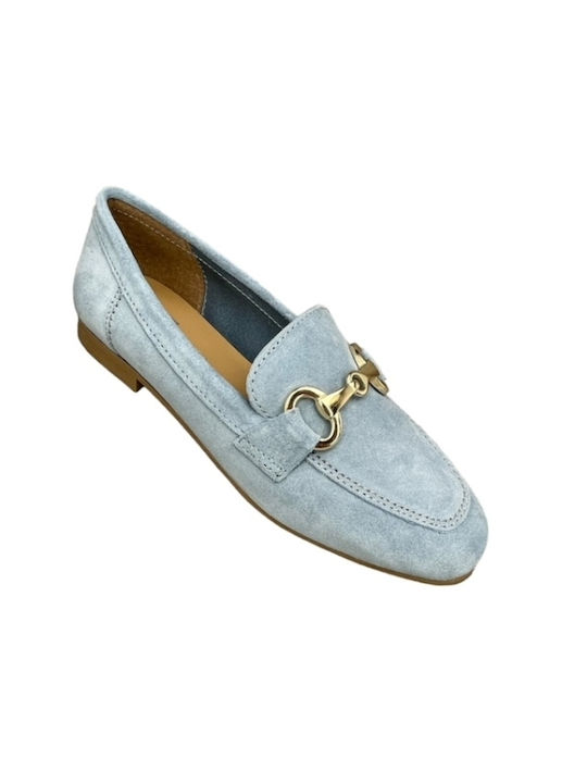 Smart Steps Leather Women's Moccasins in Light Blue Color