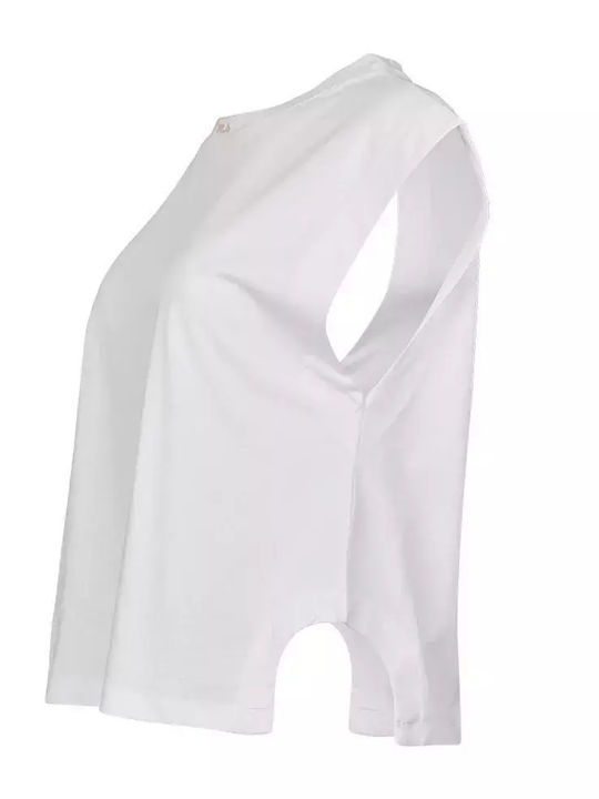 Emma Women's Athletic Blouse Short Sleeve White